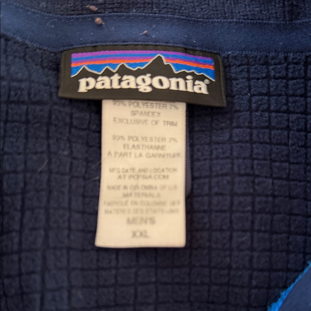 Patagonia‎ 1/4 Zip Blue Performance Athletic Jacket Men's XXL. Vintage. - Picture 2 of 6